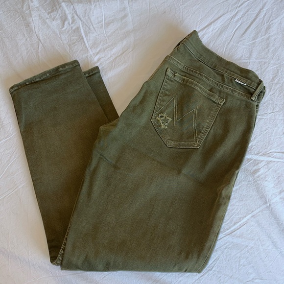 MOTHER Denim - Mother the dropout olive green/moss jeans